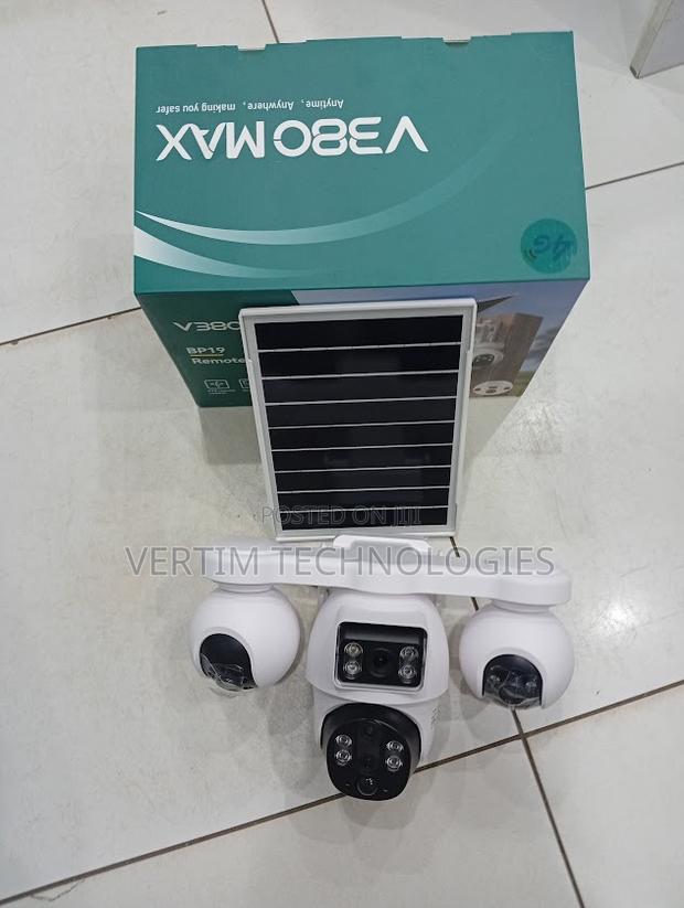 V380pro 4 Lens Solar Outdoor Camera Pan-Tilt Function