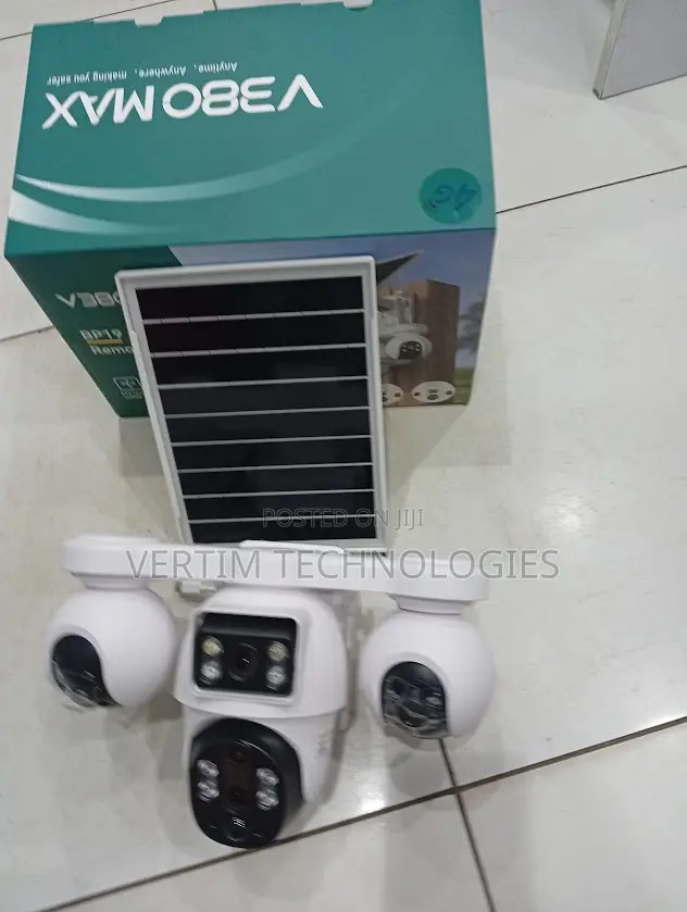 Four Lens 4 Night Vision 4g Sim Card Battery Security PTZ Solar Camera