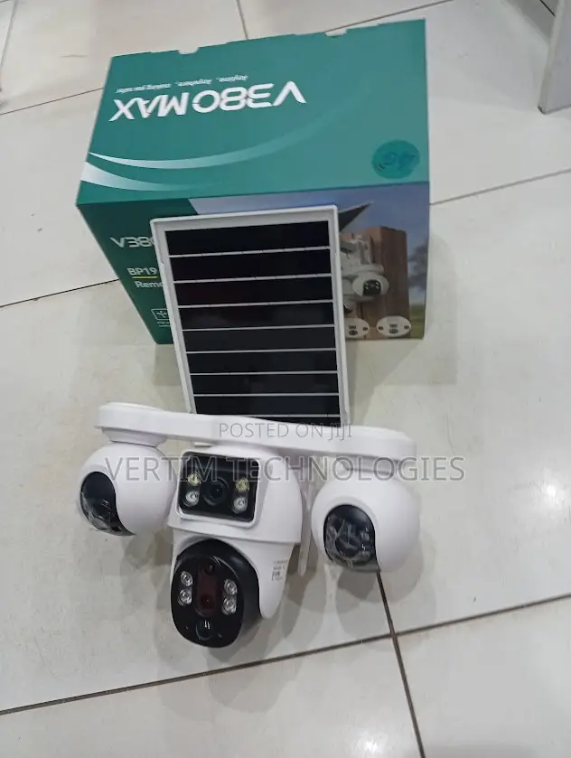 V380 Max Bp19 Remote View Solar Camera 4 Lens Four CCTV Camera