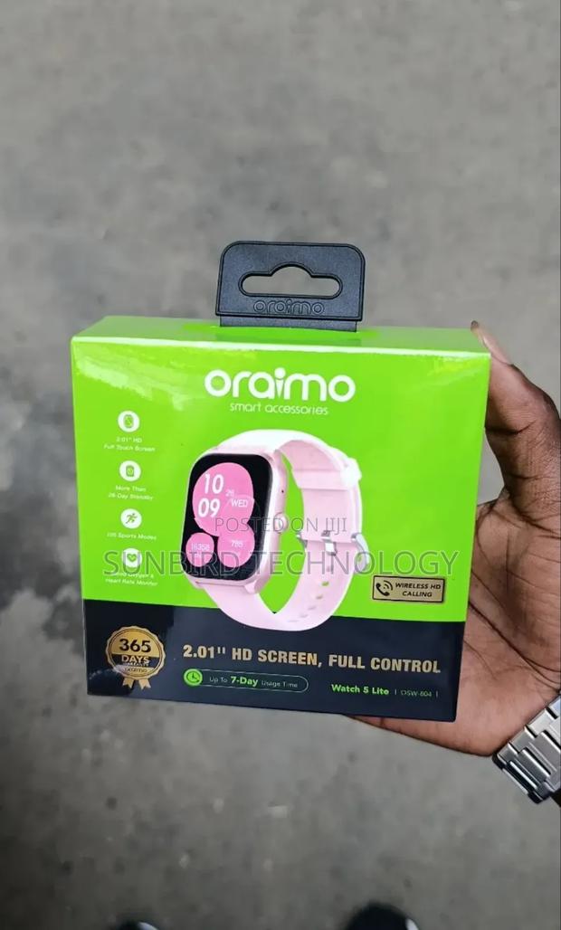 Oraimo Watch 5lite Pink 2.01" Hd Screen,Full Control Osw-804 - main view