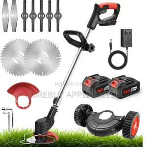 Cordless 96vf Brush Cutter Grass Trimmer With 2 Batteries