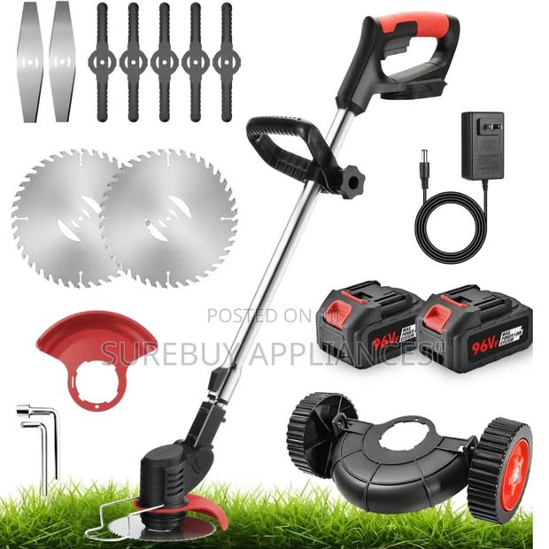 96vf Rechargeable Electric Brush Cutter Weed Grass Trimmer