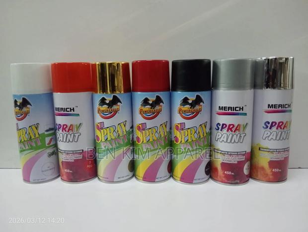 450ml Spray Canister Paints, Gold, Silver, Matte Black, Gloss White - main view