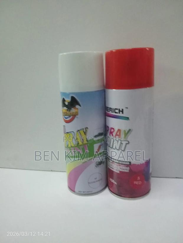 450ml Spray Canister Paints, Gold, Silver, Matte Black, Gloss White - thumbnail 5