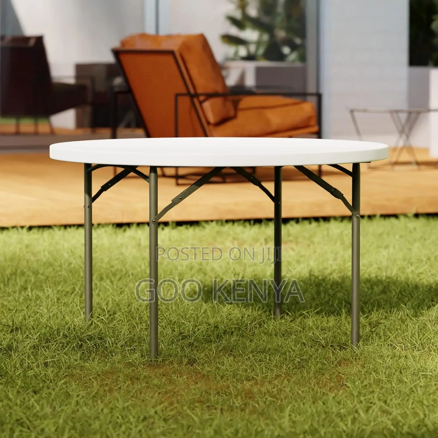Outdoor Table; Modern White Plastic Folding Rectangular Table For Home