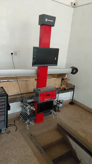 3d Wheel Alignment Machine With Computer and Modern Printer.