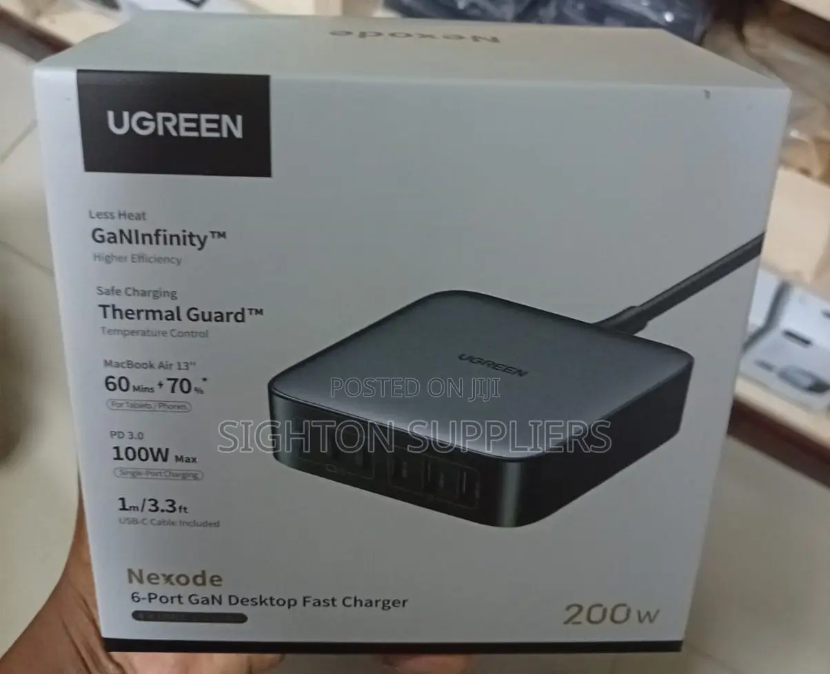 Ugreen Gan 200w Desktop Charger (6-Port)
