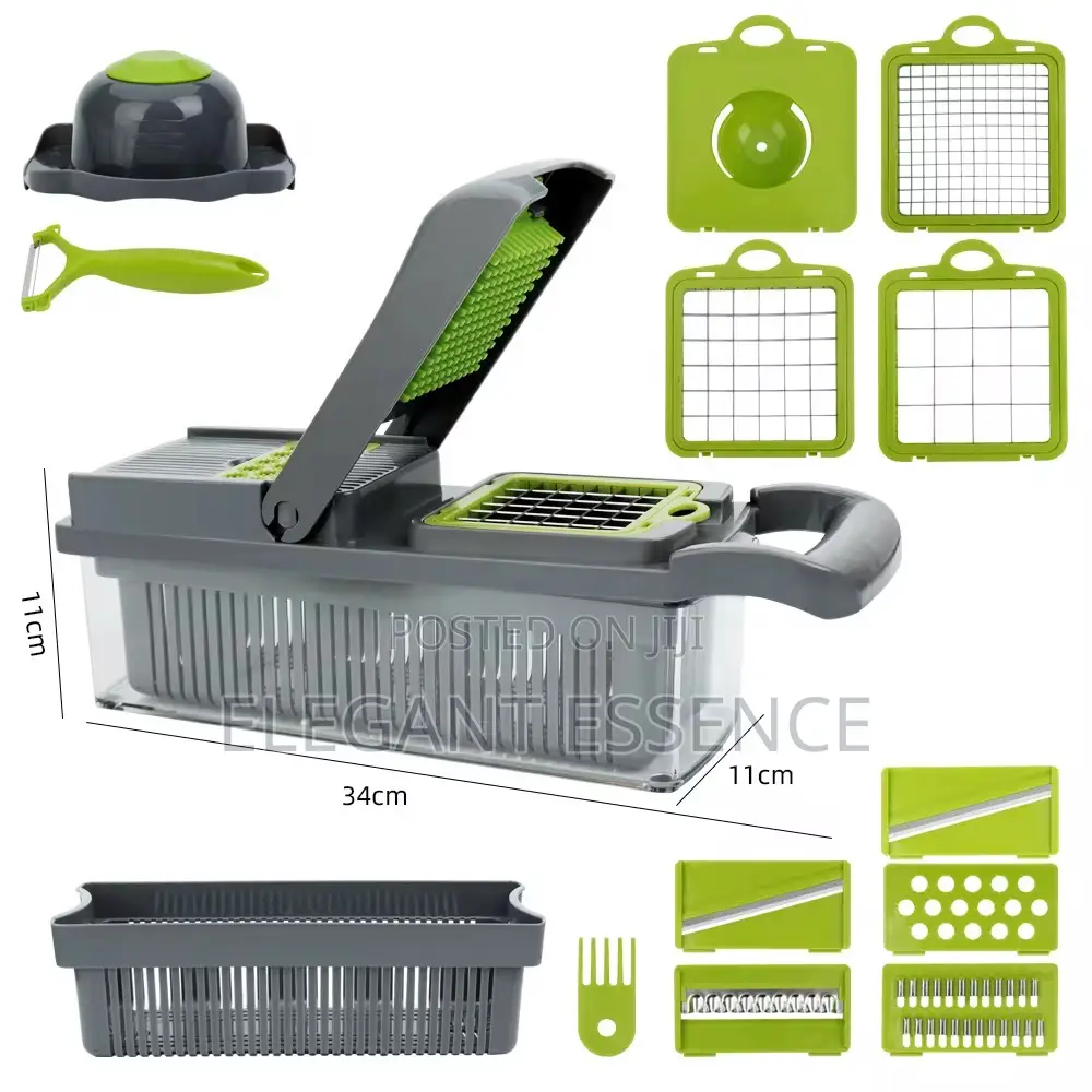 14pcs Multifunctional Vegetable Cutter Slicer Set Manual Food Chopper