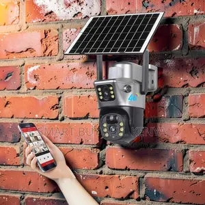 Dustproof Construction 12mp 4g PTZ Rotating Dual Lens Solar Camera