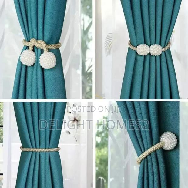 Magnetic Curtains Holders With Pearls-Ny