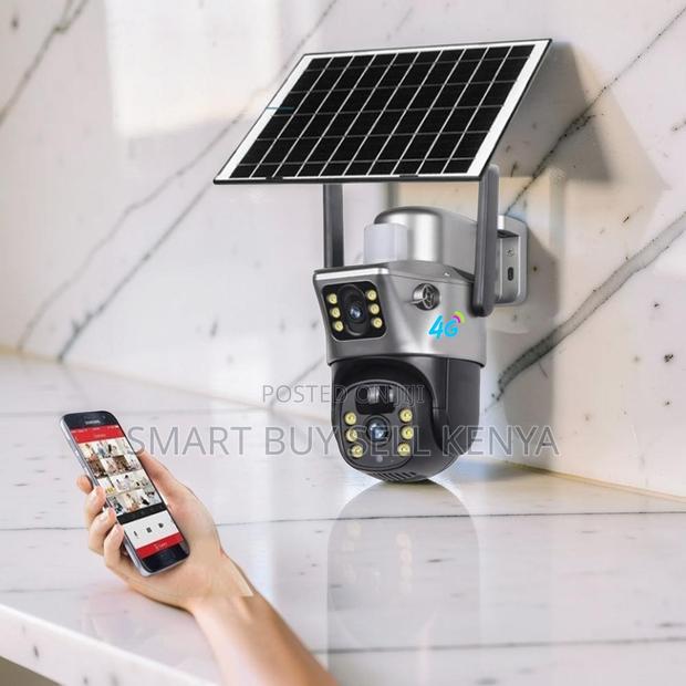 Built-in Speaker 12mp 4g PTZ Rotating Dual Lens Security Solar Camera - main view