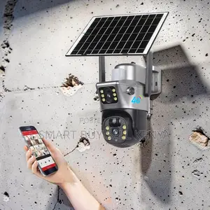Infrared Night Vision Leds 12mp 4g PTZ Rotating Dual Lens Solar Camera