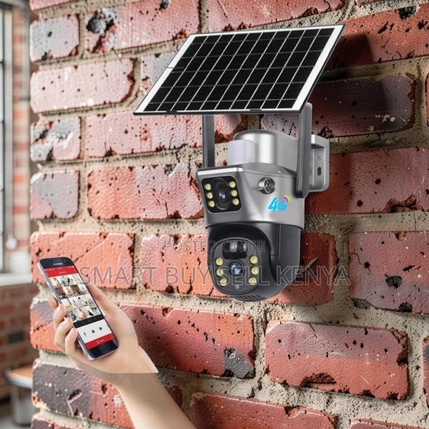 Smart Motion Detection 12mp 4g PTZ Rotating Dual Lens Solar Camera