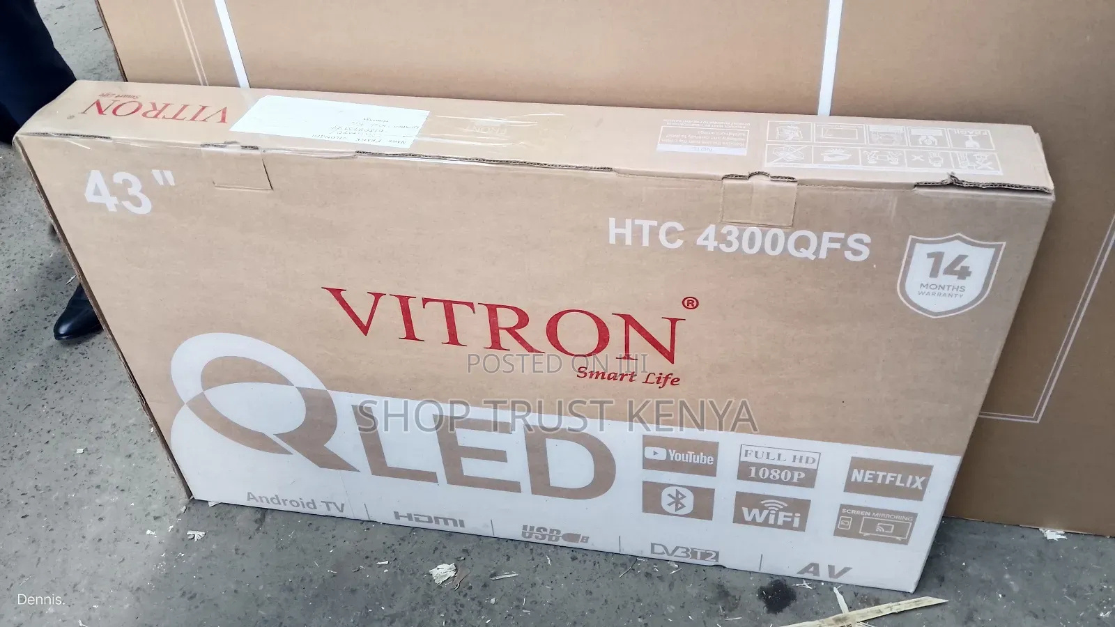 Vitron 43 Inches Qled Smart Android Tv