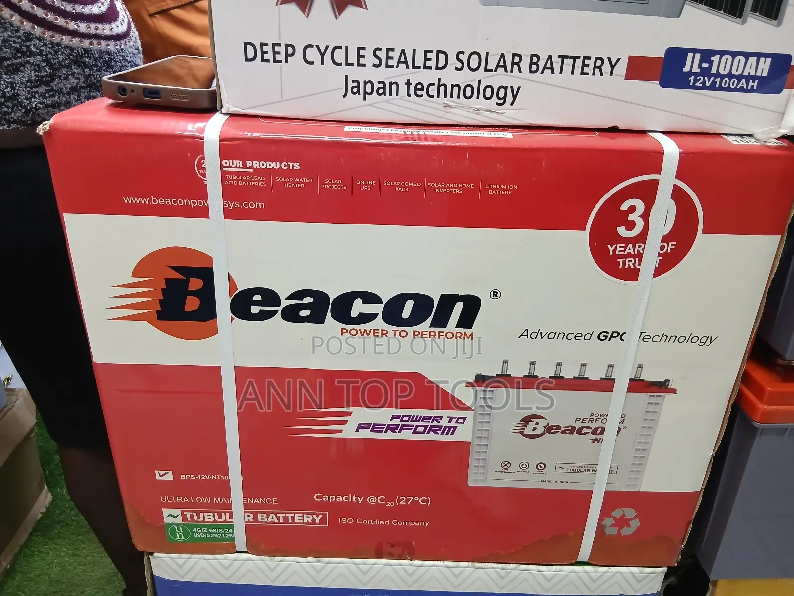 100 Ah Beacon Tall Turbular Battery
