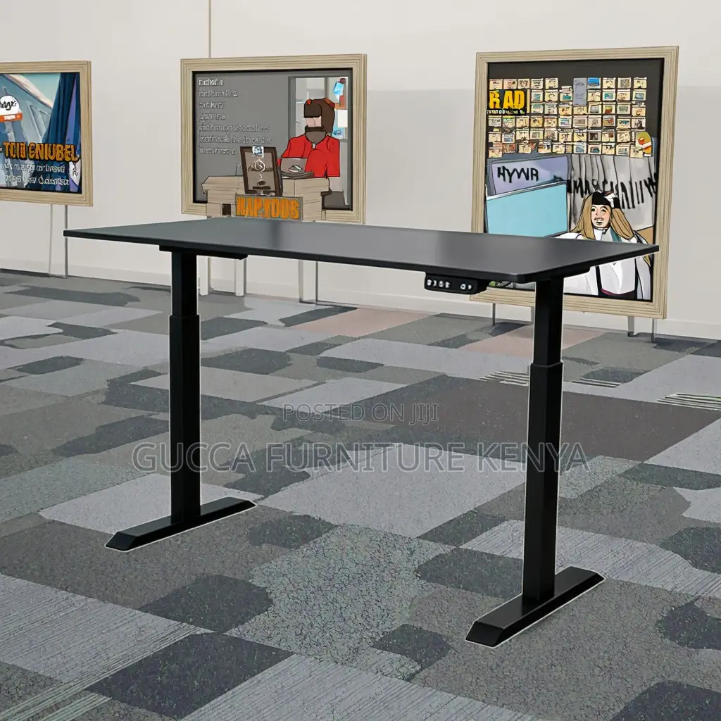 Black Ergonomic Electric Office Standing Desk