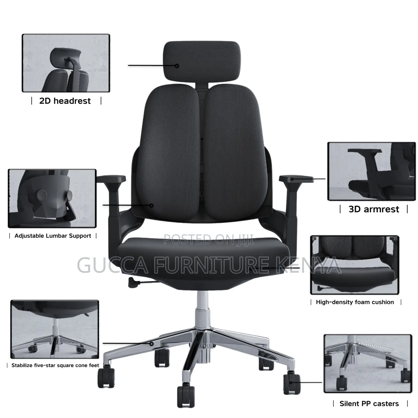 Orthopedic Office Chair With Lumber Support