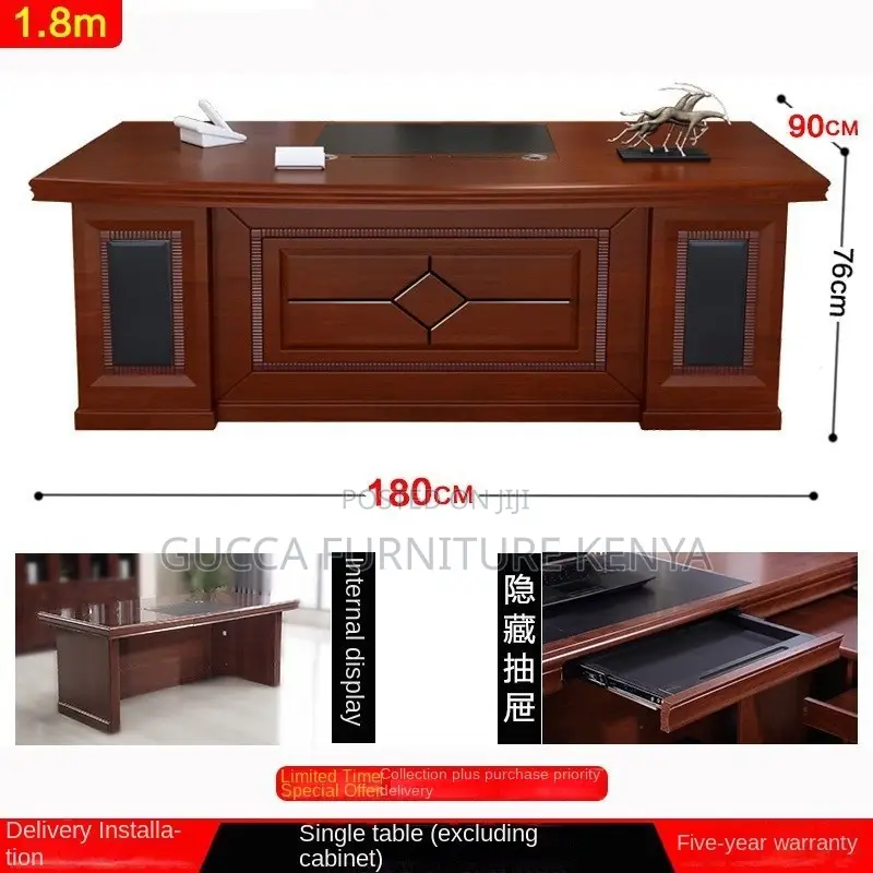 1.6 Meters Director's Mahogany Office Table