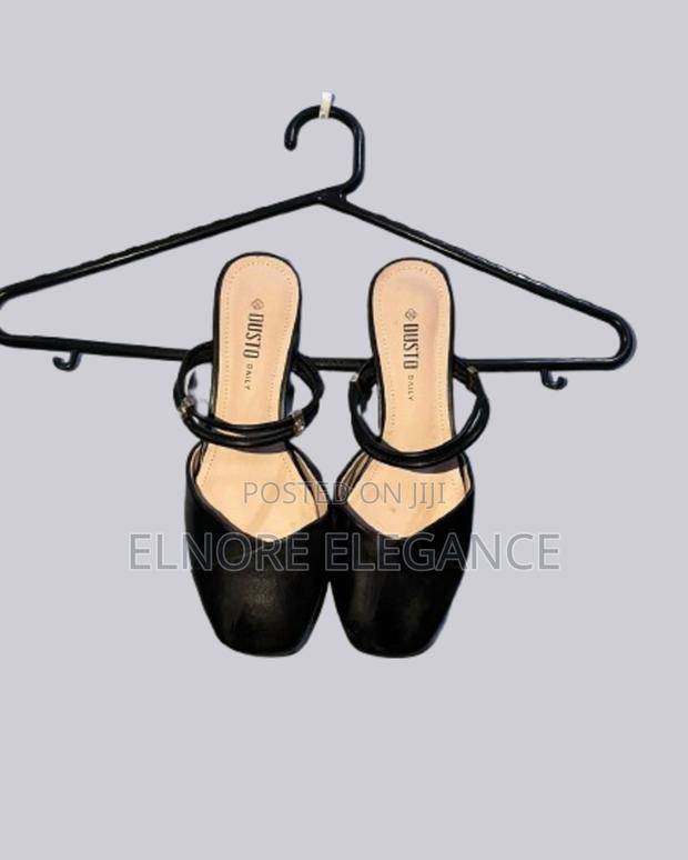 Elegant Black Strap Mule Heels - thumbnail 3