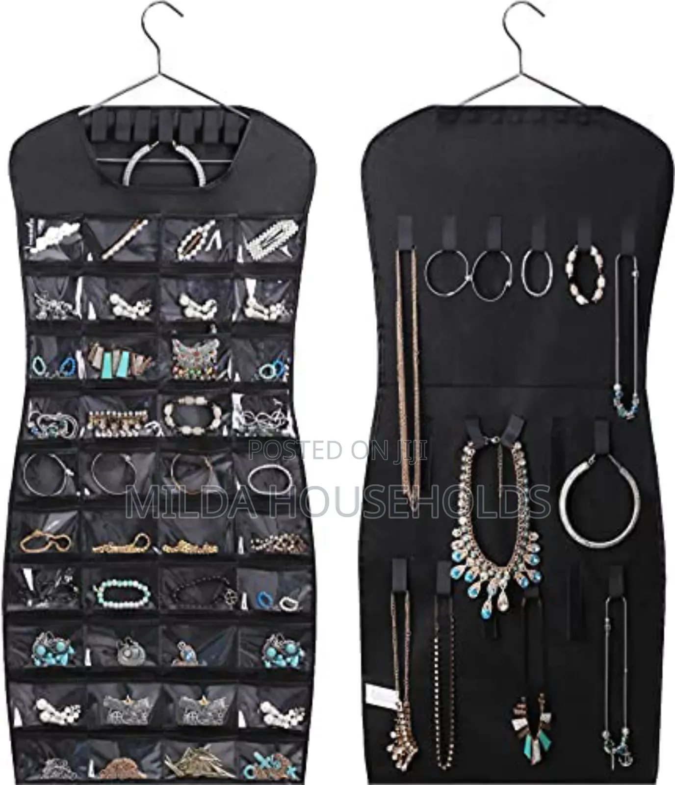 Dress Shape 40 Pockets 20 Loops Jewelry Organizer