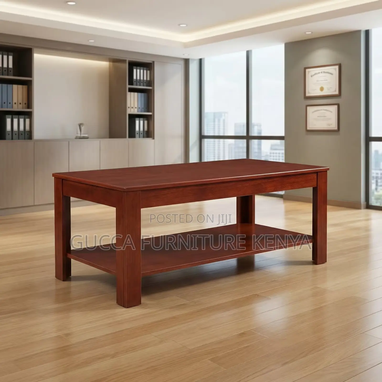 120cm Executive Mahogany Office Coffee Table