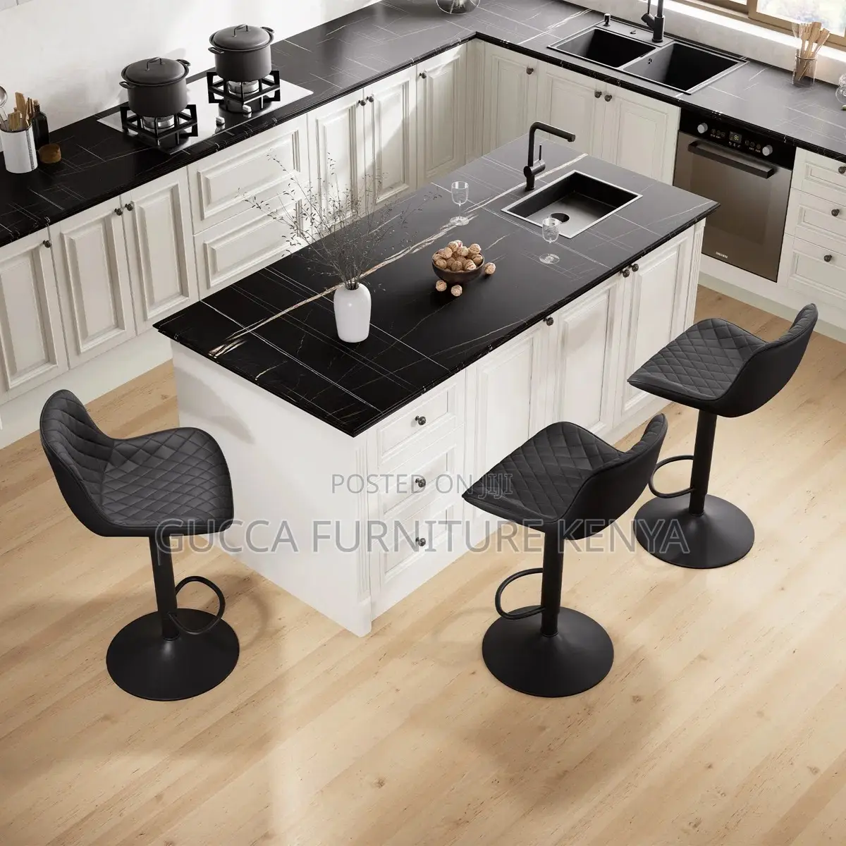 Adjustable Leather Home Office Counter Barstool