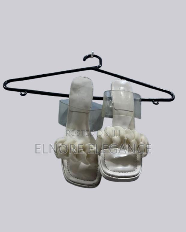 Elegant White Braid Heels - main view