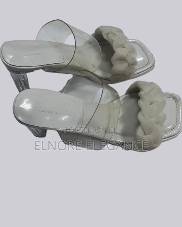 Elegant White Braid Heels - thumbnail 4