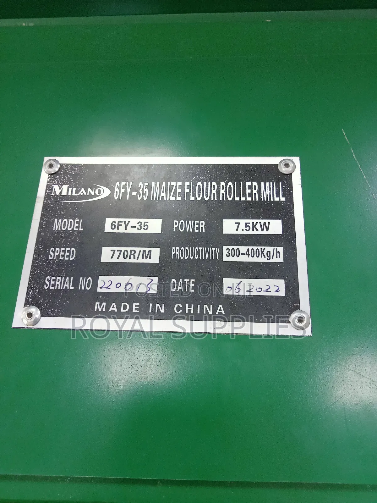 10hp Roller Mill and Crusher Complete With Motors
