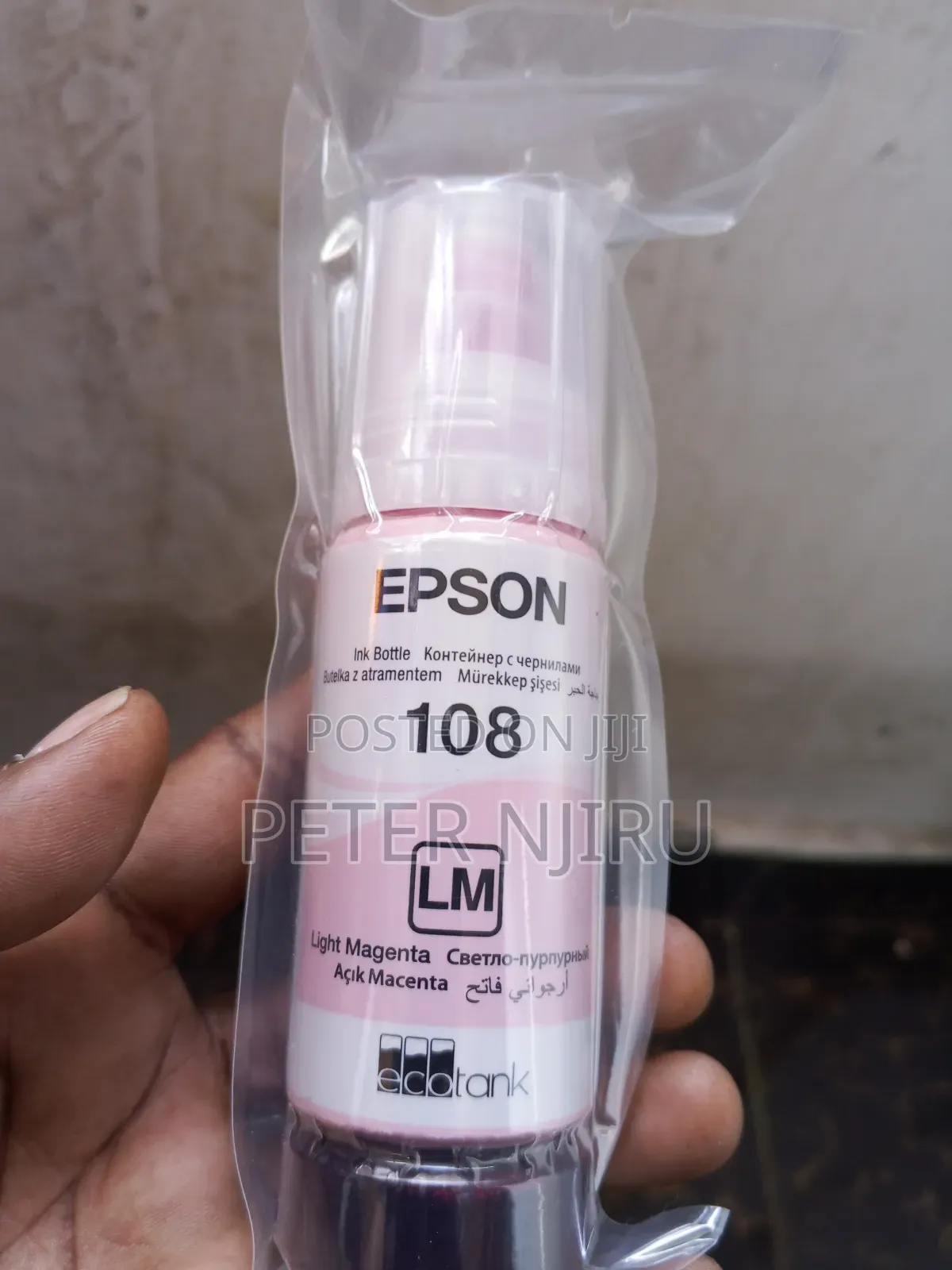 Epson 108 Ecotank Pigment Light Magenta Ink Bottle