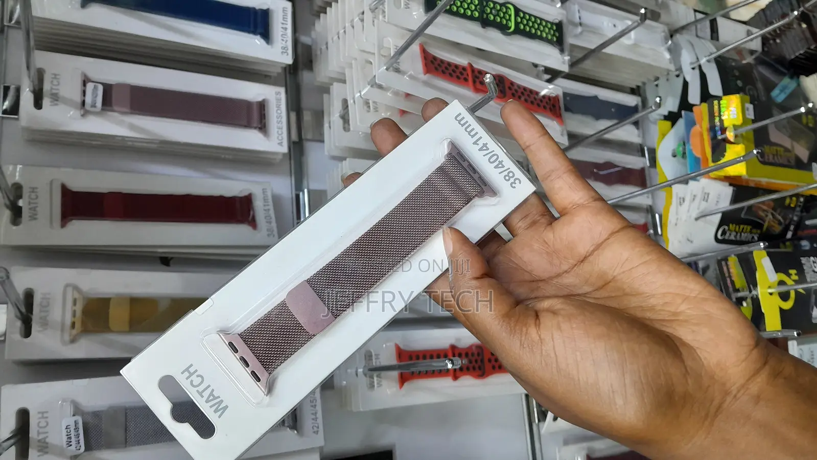 Stainless Steel Milanese Loop Apple Watch Band 38mm 40mm 41mm -Pink