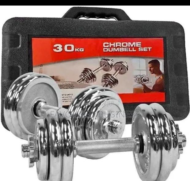 New Affordable Chrome Bells 30kg With Case/30kg Chrome Dumbbells - main view