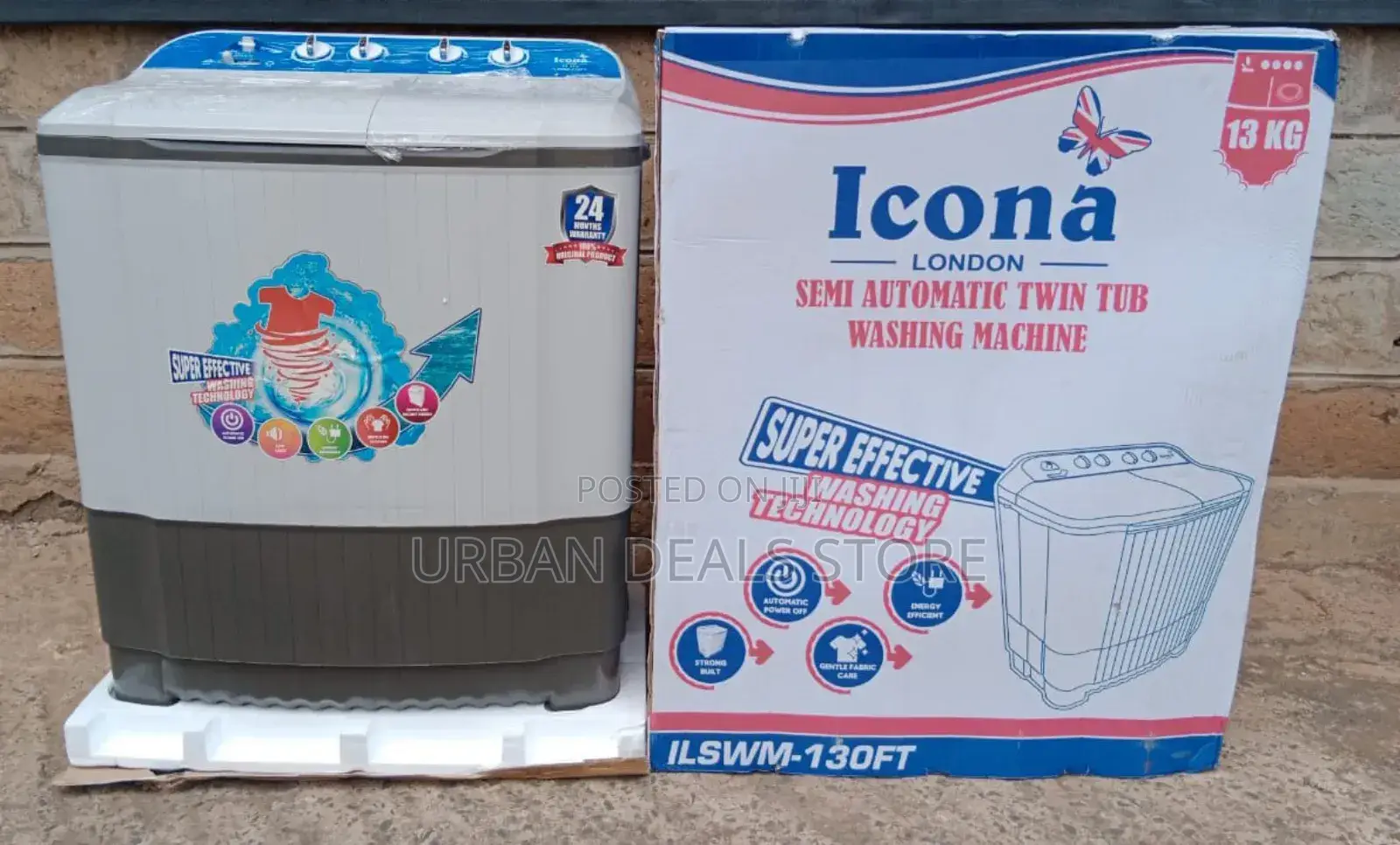 13kgs Icona Twin Tub Washing Machine