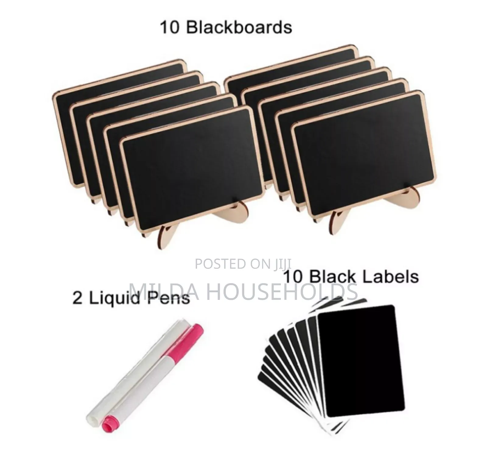 Food Label Black Bamboo Board