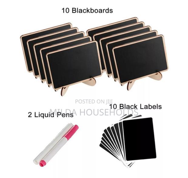 Food Label Black Bamboo Board - main view