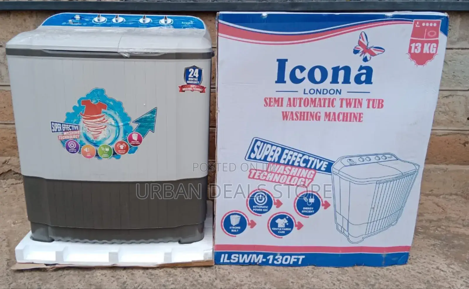13kg Icona Twin Tub Washing Machine