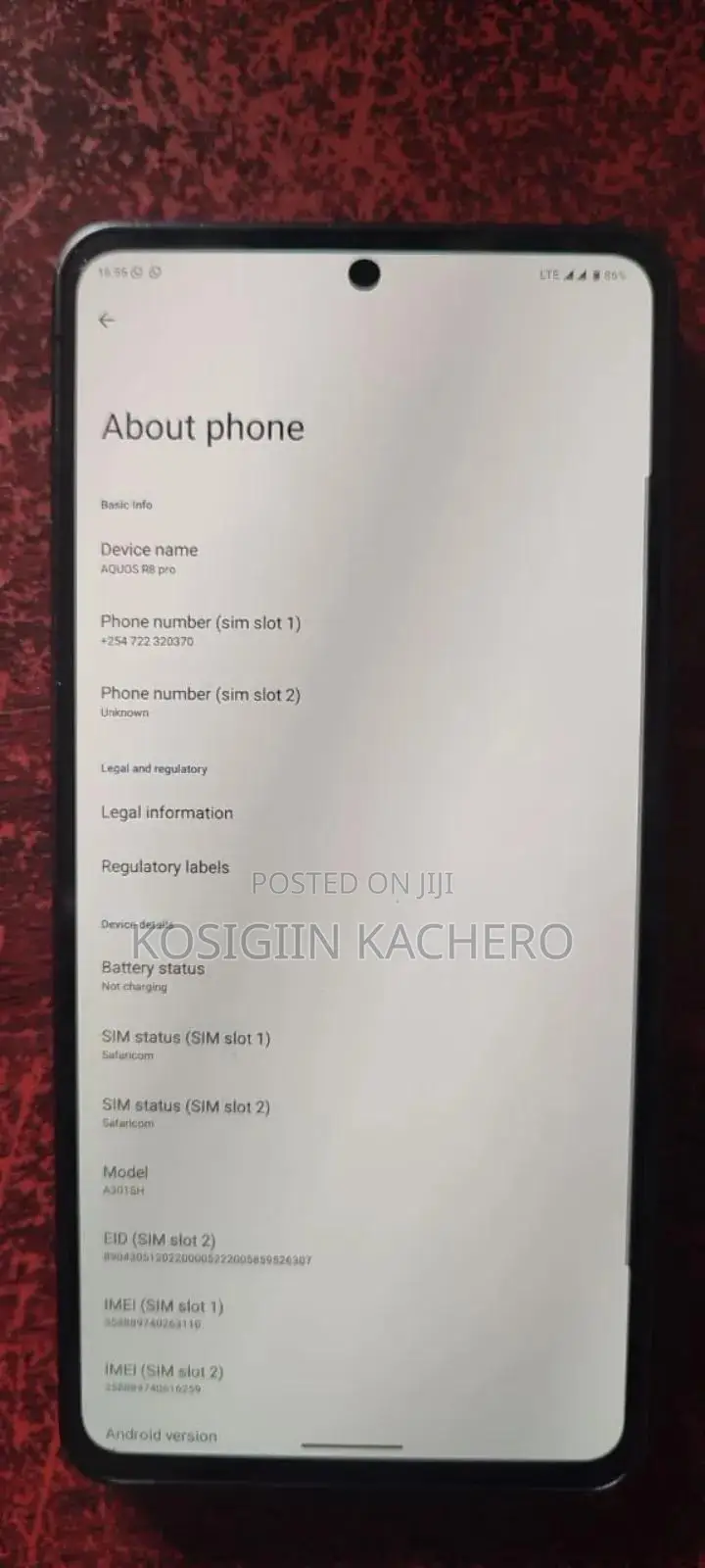 Sharp Aquos R8s pro 256 GB Black