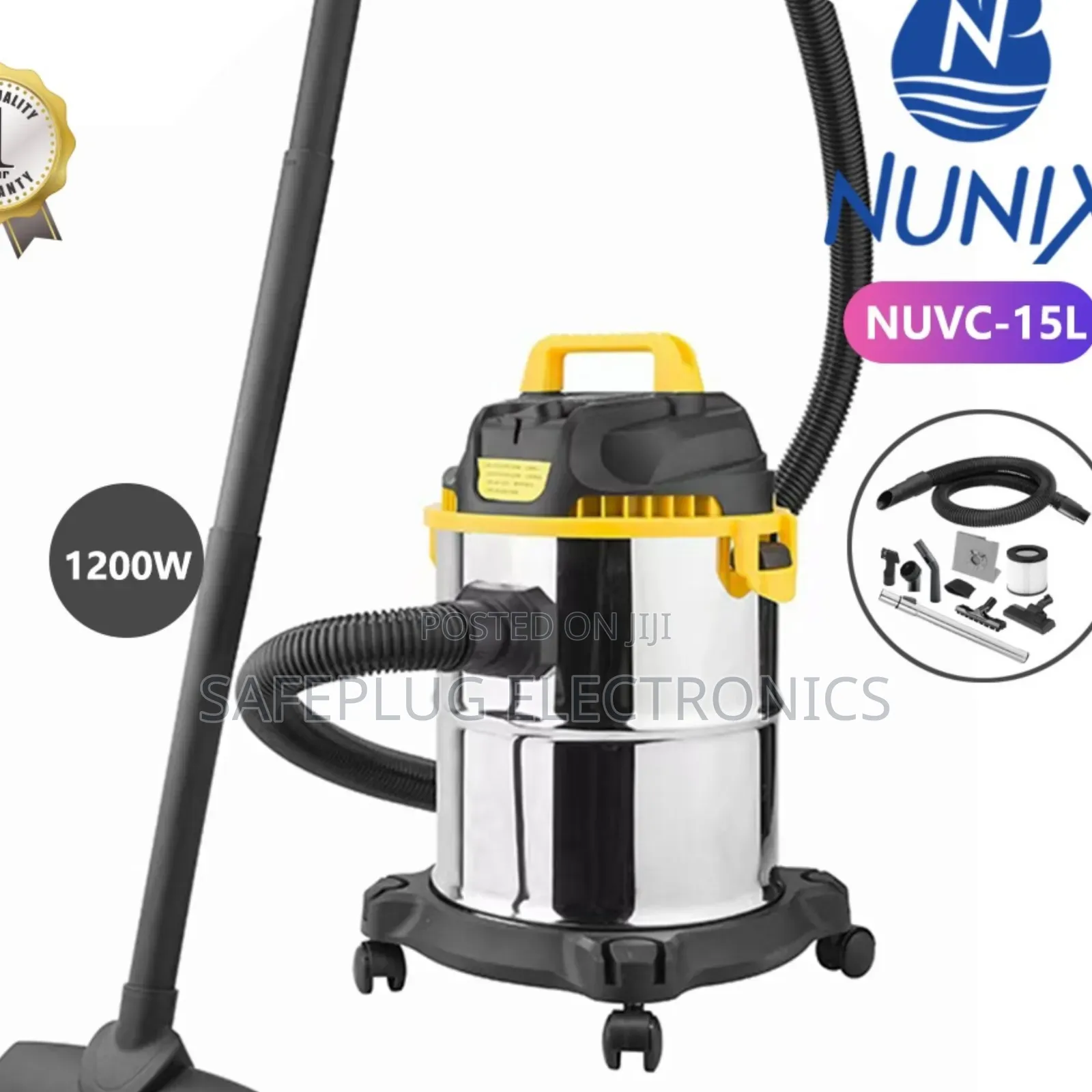 Nunix Nuvc‐15l Wet Dry Vacuum Cleaner
A 15-Litre