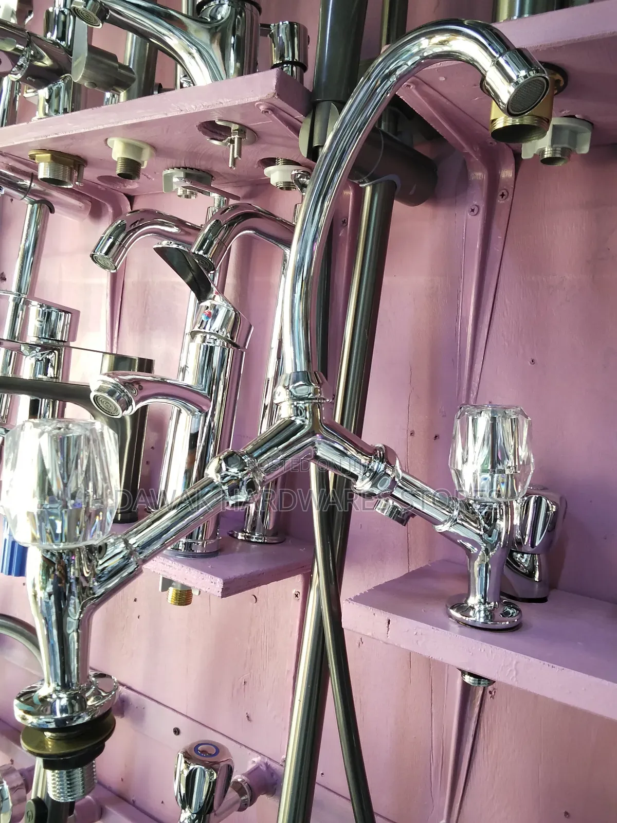 Two-Sided Pillar Mixer Faucet