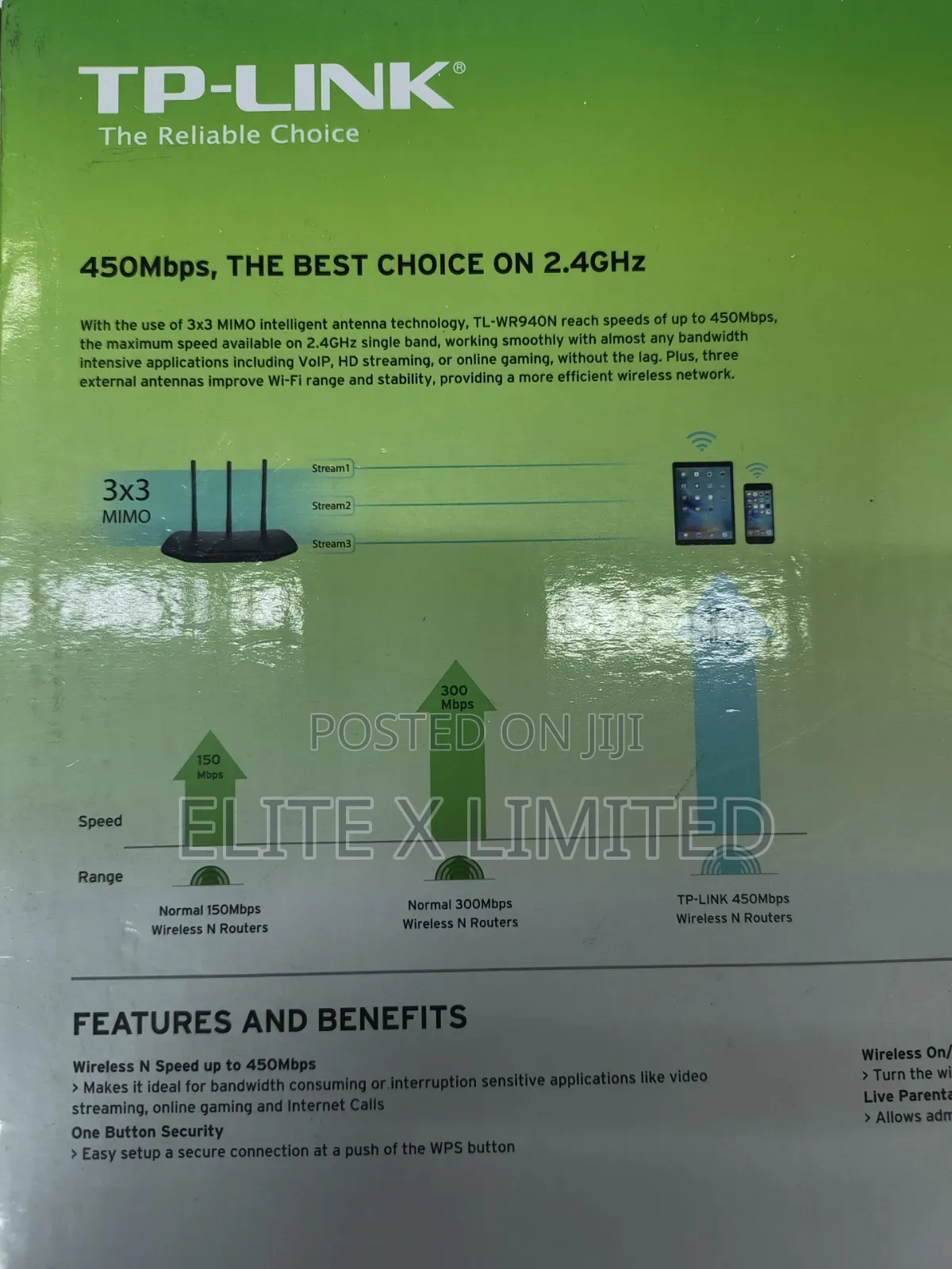 Tp-Link 450mbps Wireless N Router