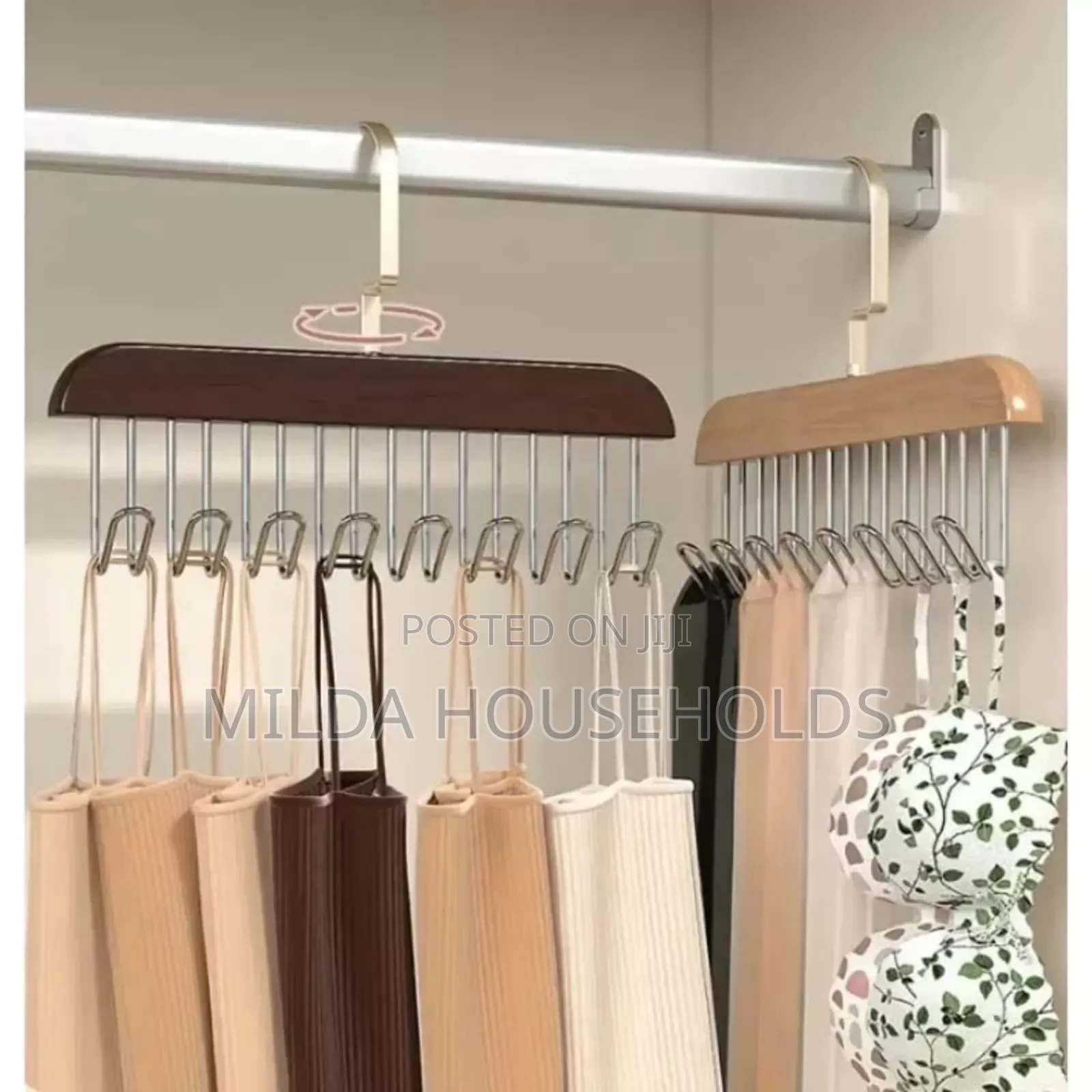 Wooden Plank 8 Hook Hanger