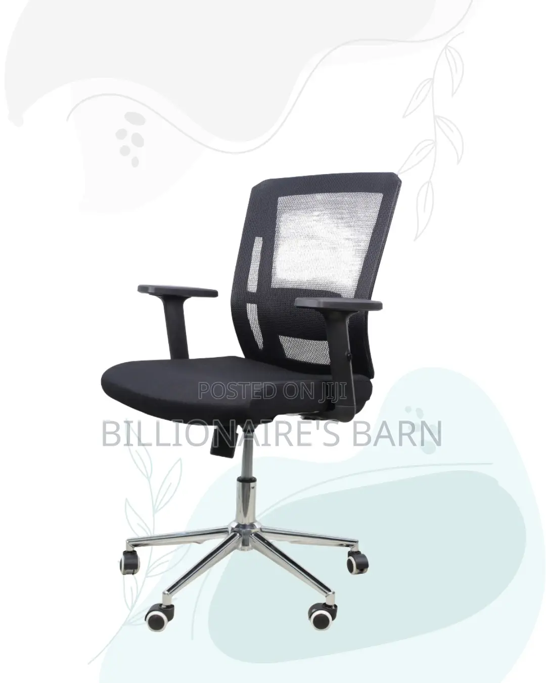 The Barn Origin Chair Mid Back Chrome Base Professional