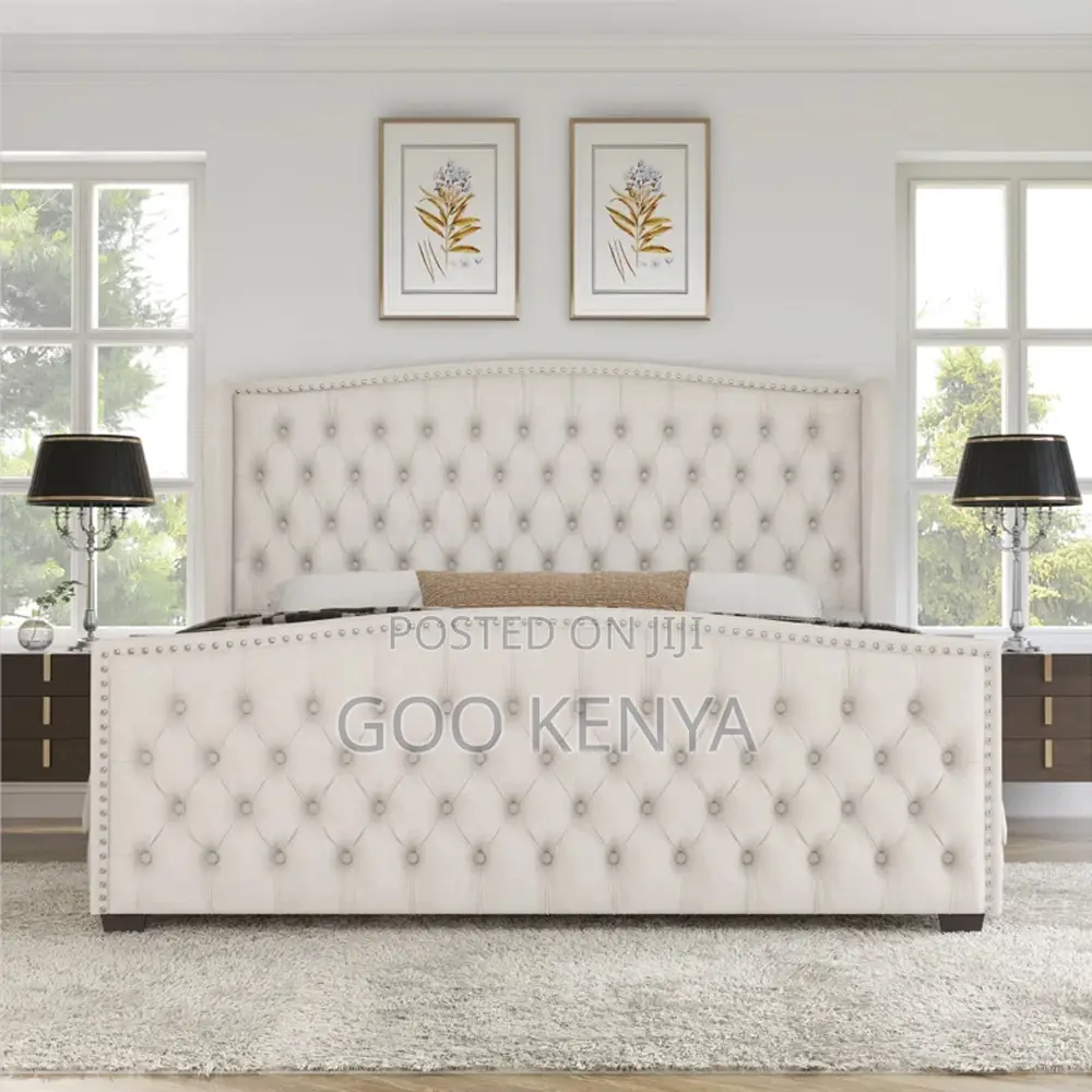 Home Bed; Tufted Velvet California King Bed Frame With Mattress