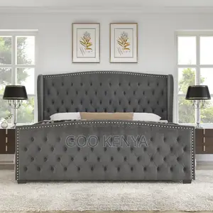 Home Bed; Tufted Velvet California King Bed Frame With Mattress