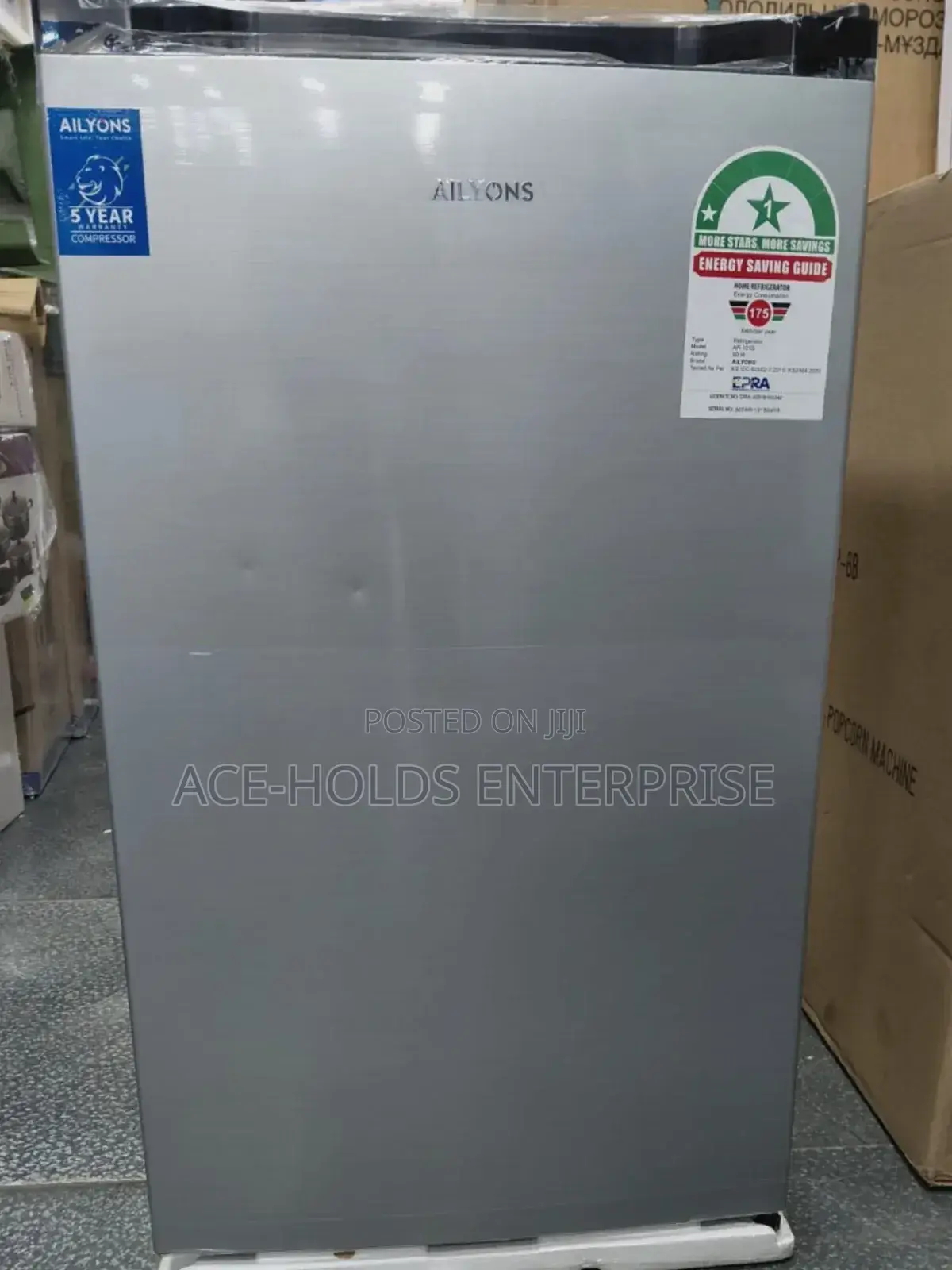 Ailyons 90 Litres Single Door Top Freezer Fridge - Silver Color