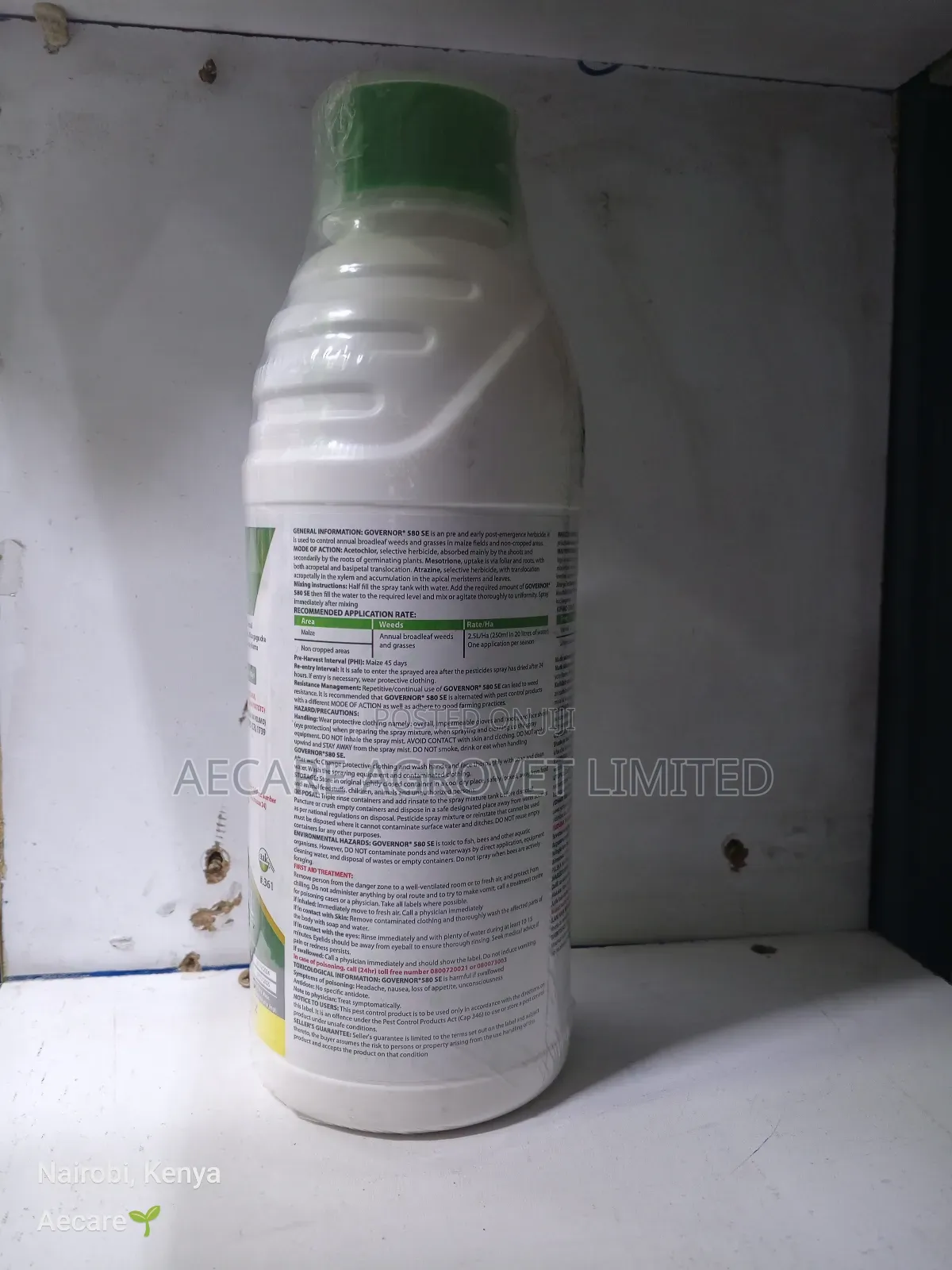 Governor 580 Se Herbicide 1litre, 5litres