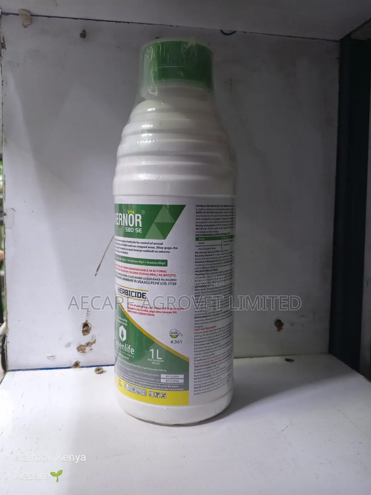 Governor 580 Se Herbicide 1litre, 5litres