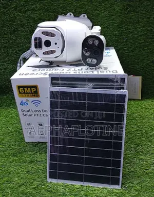White Ubox Singlelens Solar Light Solar Powered 4g GSM PTZ 360 Camera