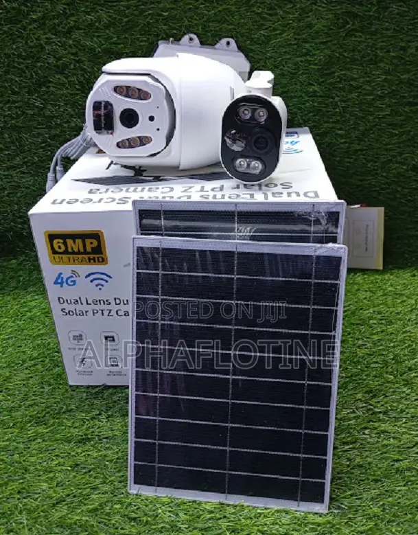 White Ubox Singlelens Solar Light Solar Powered 4g GSM PTZ 360 Camera