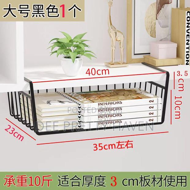 Black Medium Wire Rack Under-Shelf Basket Pack of 2 for Kitchen - thumbnail 2